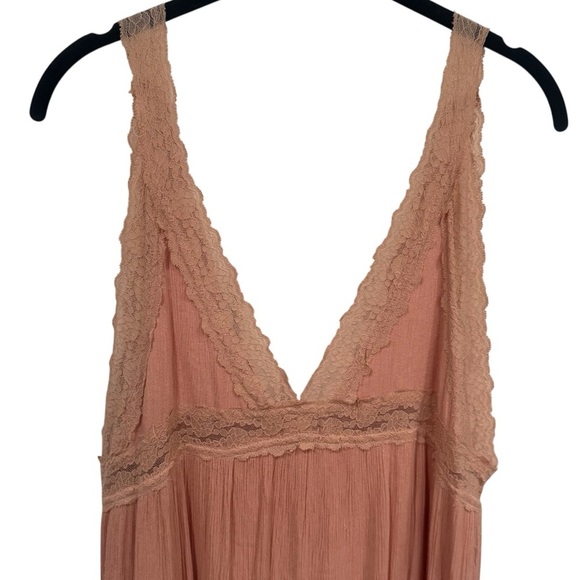 L Love Fairy Ethereal Cottagecore Peasant Bohemian Tiered Gauzy Maxi Dress M - Picture 3 of 12